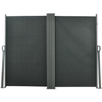 Outsunny Double Store latéral Brise-Vue paravent rétractable dim. 6L x 1,60H m Polyester Anti-UV Gris