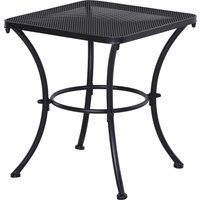 Outsunny Beistelltisch schwarzer Gartentisch 45x45x50cm Metall Balkontisch Kaffeetisch für Terrasse & Garten Aosom.de