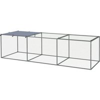 PawHut Enclos poulailler cage clapier extérieur 3 m² pour petits animaux dim. 3 x 1 x 0,8 m acier galvanisé