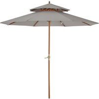 Aosom Enjoy 15% Discount on Outsunny 27m DoubleTier Garden Parasol in Grey