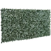 Outsunny Haie Artificielle Brise-Vue décoration Rouleau 3L x 1,5H m Feuillage réaliste Anti-UV Vert