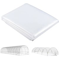 Outsunny 6 X 10m Heavy Duty (150um/6mil) Polypropylene Greenhouse Cover Replacement, UV Resistant Waterproof Plastic Polytunnel Cover, Clear | Aosom Ireland