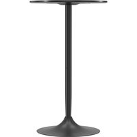 HOMCOM Table de bar ronde table de bistro mange-debout table de cuisine style contemporain plateau peint et cadre en acier