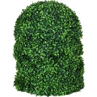 HOMCOM Lot de 2 boules de buis buxus déco decoration verdure artificiel Φ40 cm diamètre intérieur extérieur plantes rond vert