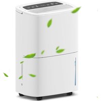 20L Day Compact Dehimidifier 5L Water Tank Digital Humidity Display Electric Dehumidifier Home Bedroom Aosom UK