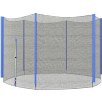 Aosom Get 23% Off SPORTNOW 8ft Round Trampoline Net with Zipped Entrance Blue