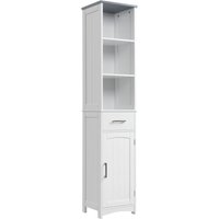 Aosom Get 12% Discount on Kleankin Tall Linen Tower Bathroom Cabinet White