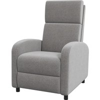 HOMCOM Fauteuil relax inclinable jusqu'à 160° manuellement avec repose-pieds intégré, charge max. 120kg, grand confort, gris