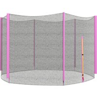 Aosom 15% Discount on 8ft Round Trampoline Net Replacement Pink Zipped Entry