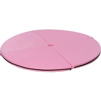 HOMCOM Tapis de pole dance pliable tapis yoga gymnastique fitness matelas de protection en PVC Ø 100 × 5 cm rose