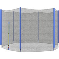 Aosom Get 19% Off SPORTNOW 10ft Trampoline Safety Net with Zipped Door Blue