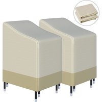 Outsunny Lot de 2 housses de protection chaises de Jardin empilables bâche étanche 90L x 70l x 115H cm Oxford Haute densité 600D