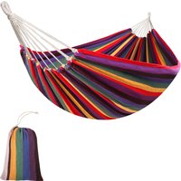 Outsunny Hamac Multicolore en Coton-Polyester Résistant 290x150cm Charge Max 150Kg Aosom France