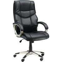 HOMCOM Bürostuhl höhenverstellbar 114–124H cm, mit Wippfunktion, ergonomischer Schreibtischstuhl Aosom