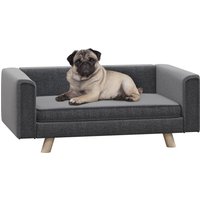 Dog Sofa Bed Elevated Dog Couch Medium Small Dogs Soft Cushion Removable Washable Cover Aosom UK