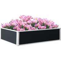 Outsunny Garden Raised Bed Planter Grow Containers for Outdoor Patio Plant Flower Vegetable Pot PP 120 x 90 x 30 cm