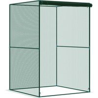 Outsunny Serre de jardin housse pour plantes filet protection solaire porte zippée enroulable HDPE 120 x 120 x 180 cm vert foncé Aosom France