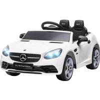 AIYAPLAY Véhicule Électrique Enfant Mercedes SLC 300 12V Vitesse Max 5 Km/h Sons et Lumières Télécommande Blanc Aosom France