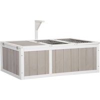 PawHut Maison enclos cage pour petit animal tortue avec 2 espaces dim. 91,5L x 61l x 33H cm - bois de sapin