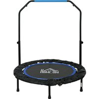 HOMCOM trampoline de yoga fitness, 123 cm de diamètre, pour exercices cardio, Ø 102 cm, noir bleu Aosom France