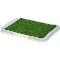 PawHut Toilette pour chien tapis d'apprentissage du pipi avec gazon artificiel plateau et panneau grillagé