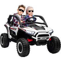 AIYAPLAY 2 Seater 24V 7AH Ride on Truck, Battery Powered Electric Ride On Car w/ Remote, Suspension, 3 Speeds - White Aosom UK