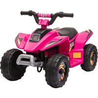 HOMCOM Quad électrique pour enfants 18-36 mois véhicule à batterie 6V avec marche avant et arrière 72 x 40 x 45,5 cm rose