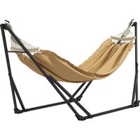 Outsunny Support avec hamac pliable en acier, 2 en 1 pour hamac ou chaise suspendue, sac de transport inclus 263L x 89l x 100H cm