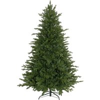 HOMCOM 6ft Artificial Christmas Tree with 1821 Tips, Metal Base, Realistic Hinged Xmas Tree for Home Office, Green Aosom UK