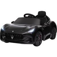 AIYAPLAY Voiture électrique pour enfants sous licence Maserati Gran Turismo Folgore, 12V avec télécommande, de 3 à 5 ans, noir