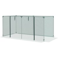 Outsunny Serre de jardin cage de culture pour plantes de jardin porte zippée tubes en acier galvanisé 240 x 120 x 110 cm vert