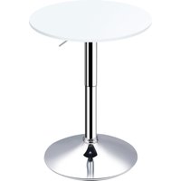 HOMCOM Table de bar ronde mange-debout table de bistro hauteur réglable 69-93 cm et plateau pivotant, base en métal