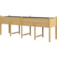 Outsunny Jardinière sur Pieds Potager surélevé, Inserts d'irrigation + Feutre de Drainage Inclus Bois Sapin pré-huilé