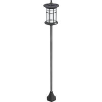 Outsunny Lampadaire sur pied solaire extérieur jardin avec lampe LED 23,5 x 23,5 x 184 cm noir