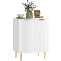 HOMCOM Adjustable Shelf Sideboard - White | Aosom Ireland