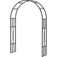 Outsunny Arche de jardin en acier arceau à rosiers pour plantes grimpantes pour décoration de cérémonie150 x 40 x 223 cm noir