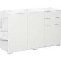 HOMCOM Modern Stylish Freestanding Push-Open Design Cabinet with 2 Drawer, 2 Door Cabinet, 2 Part Inner Space | Aosom Ireland