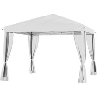 Outsunny Tonnelle pop-up Barnum Pliant Style Colonial 3 x 3 m 4 moustiquaires + Sac de Transport crème