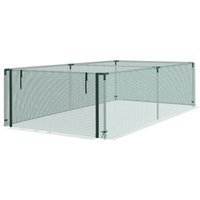 Outsunny Serre de jardin serre à tomates filet protection porte zippée enroulable HDPE, dim. 125L x 248l x 62,5H cm