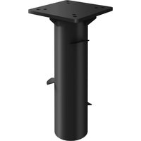 Outsunny Pied de parasol rectangulaire support parasol en métal enterré pour terrasse piscine 16,5 x 16,5 x 40 cm gris foncé