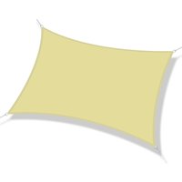 Outsunny Voile d'ombrage rectangulaire 4x6m toile ombrage extérieur protection anti-UV pour jardin terrasse patio balcon, sable