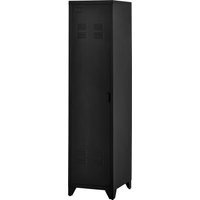 HOMCOM HOMCOM Garderobenschrank aus kompaktem Metall mit 3 Regalen, 1 Stange 43B x 50T x 180H cm im industriellen Stil Aosom