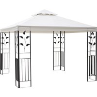 3 x 3m Outdoor Garden Steel Gazebo 2 Tier Roof Patio Canopy Marquee Patio Party Tent Canopy Shelter Vented Roof Decorative Frame