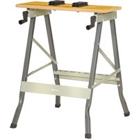 DURHAND Établi pliant établi de serrage avec 4 serre-joints table de travail, charge 100 kg, 62,5x60,5x78,5cm, gris