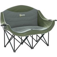 Double Camping Chair Oversized Heavy Duty Padded Folding Chair Armrests Cup Holders Carry Bag Outdoor Camping Hiking Picnic Fishing Capacity