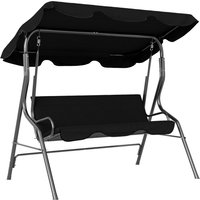 Outsunny Balancelle de Jardin 3 Places Toit imperméabilisé Inclinaison réglable Coussins Assise