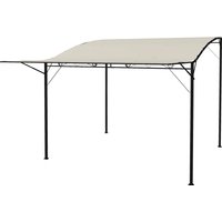 Outsunny Pergola tonnelle de jardin avec auvent réglable acier polyester haute densité 3 x 2,5 m crème