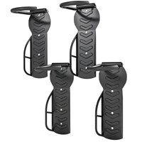 SPORTNOW Lot de 4 support de vélo mural crochet de mur pour cintre de vélo pour intérieur et extérieur 25,5 x 10,5 x 4 cm noir