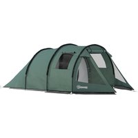 Camping Haven Spacious 3 4 Person Tunnel Tent Windows Portable Outdoor Companion Verdant