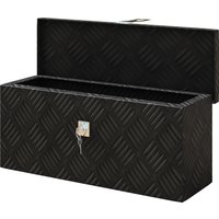 HOMCOM Werkzeugkiste aus Aluminium - Werkzeugkasten mit Schlüsselverschluss 50L x 15,5B x 20,5H cm - Schwarz Aosom